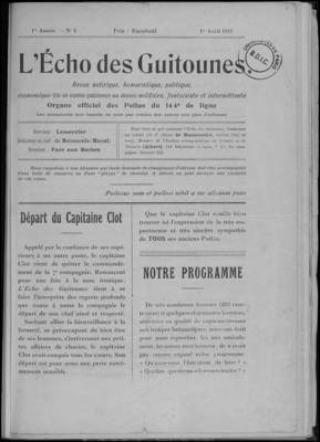 L'Echo des guitounes n°4 - 1er avril 1915